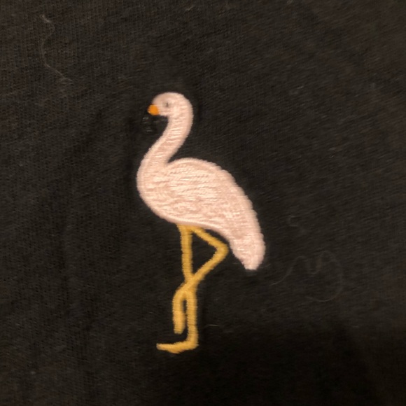 Black flamingo T-shirt - Picture 2 of 3